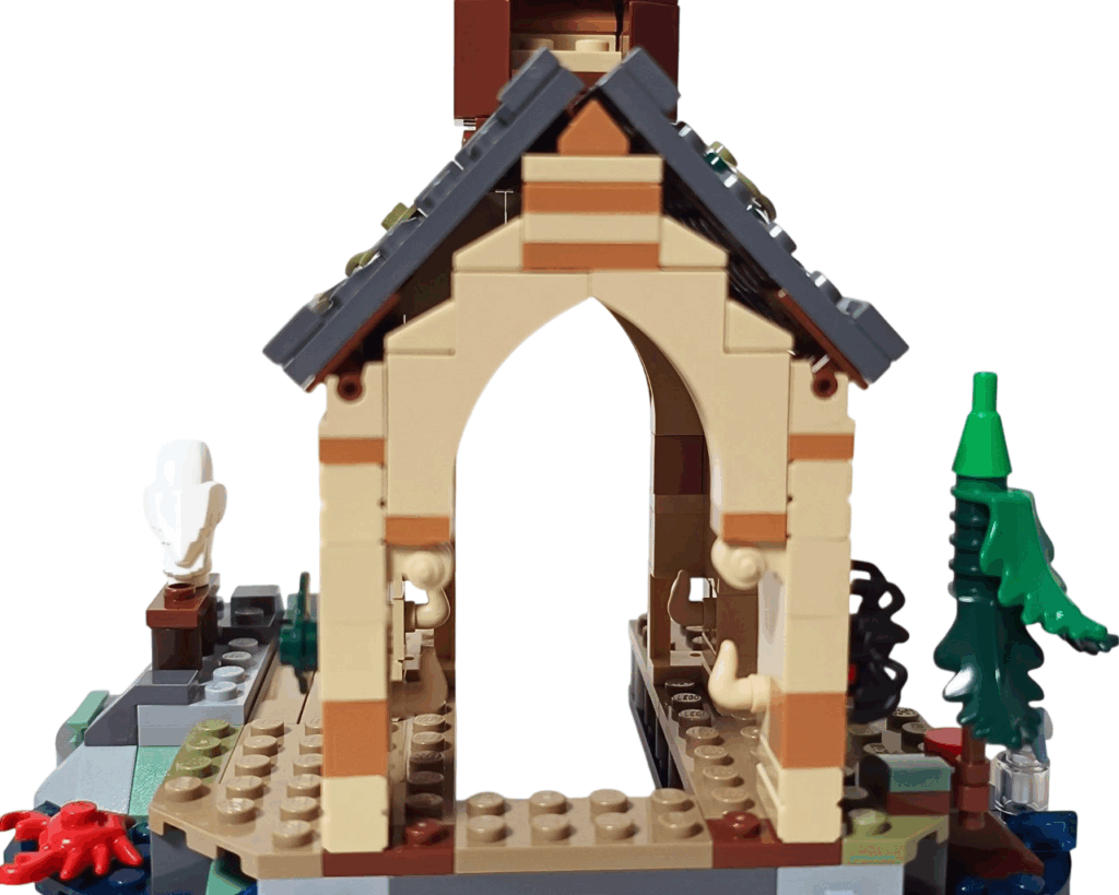 LEGO ボートハウスの壁(背面、出入口付き)
