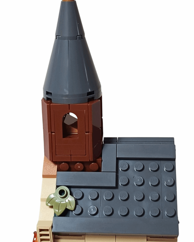 LEGOボートハウス屋根の反対側側面(葉パーツ付き)