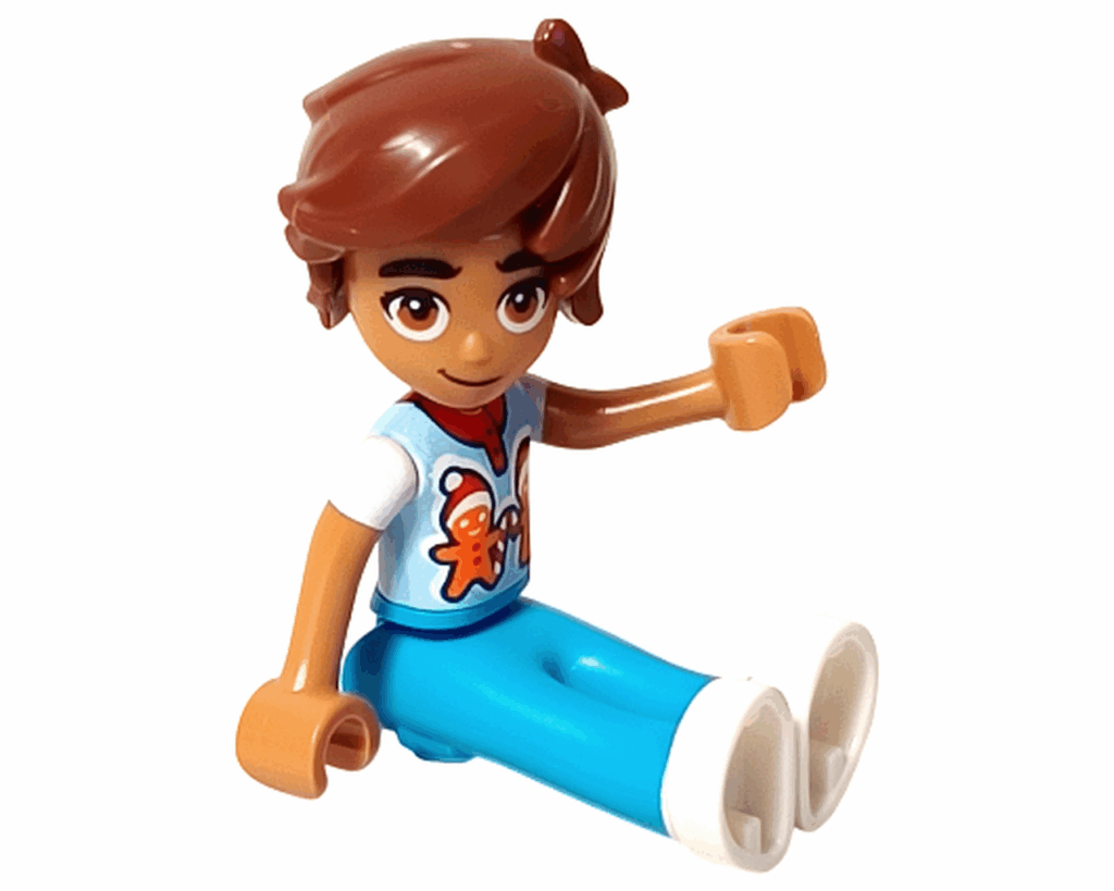LEGO Friends 42668 レオ ミニドールが座って手を上げている。