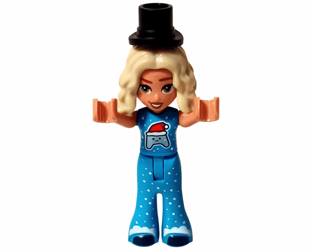 LEGO Friends 42668 ノヴァ ミニドールが黒いシルクハットをかぶっている。